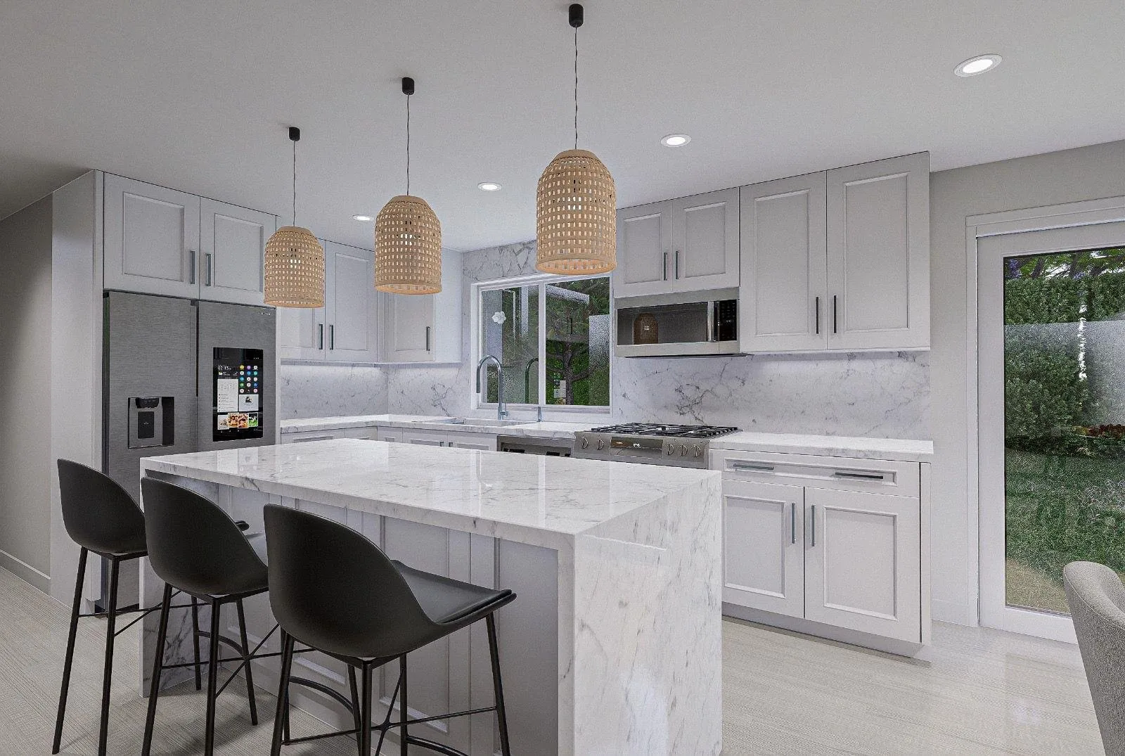 Bright white kitchen renovation published by Home Core Construction